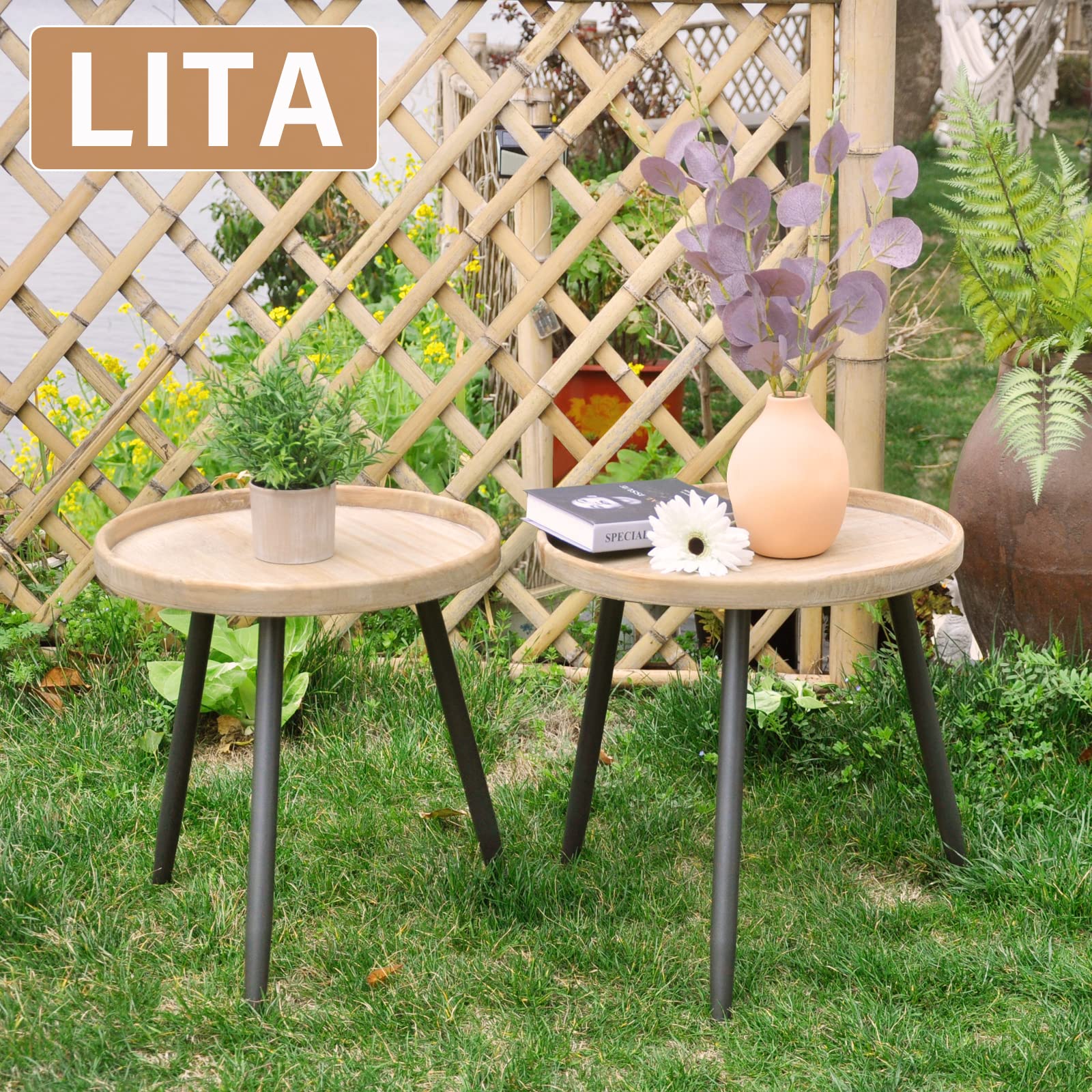 Wooden Tray Table (Set of 2) - From Where - 