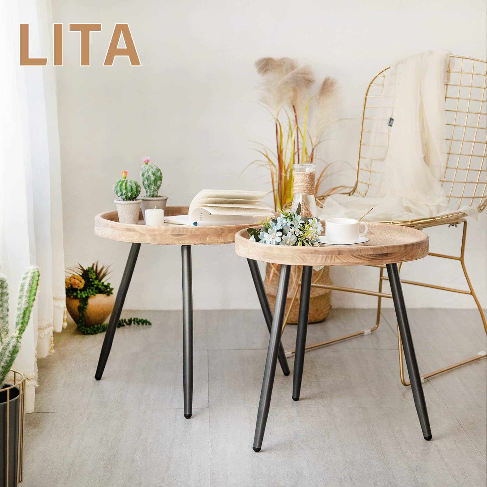 Wooden Tray Table (Set of 2) - From Where - 