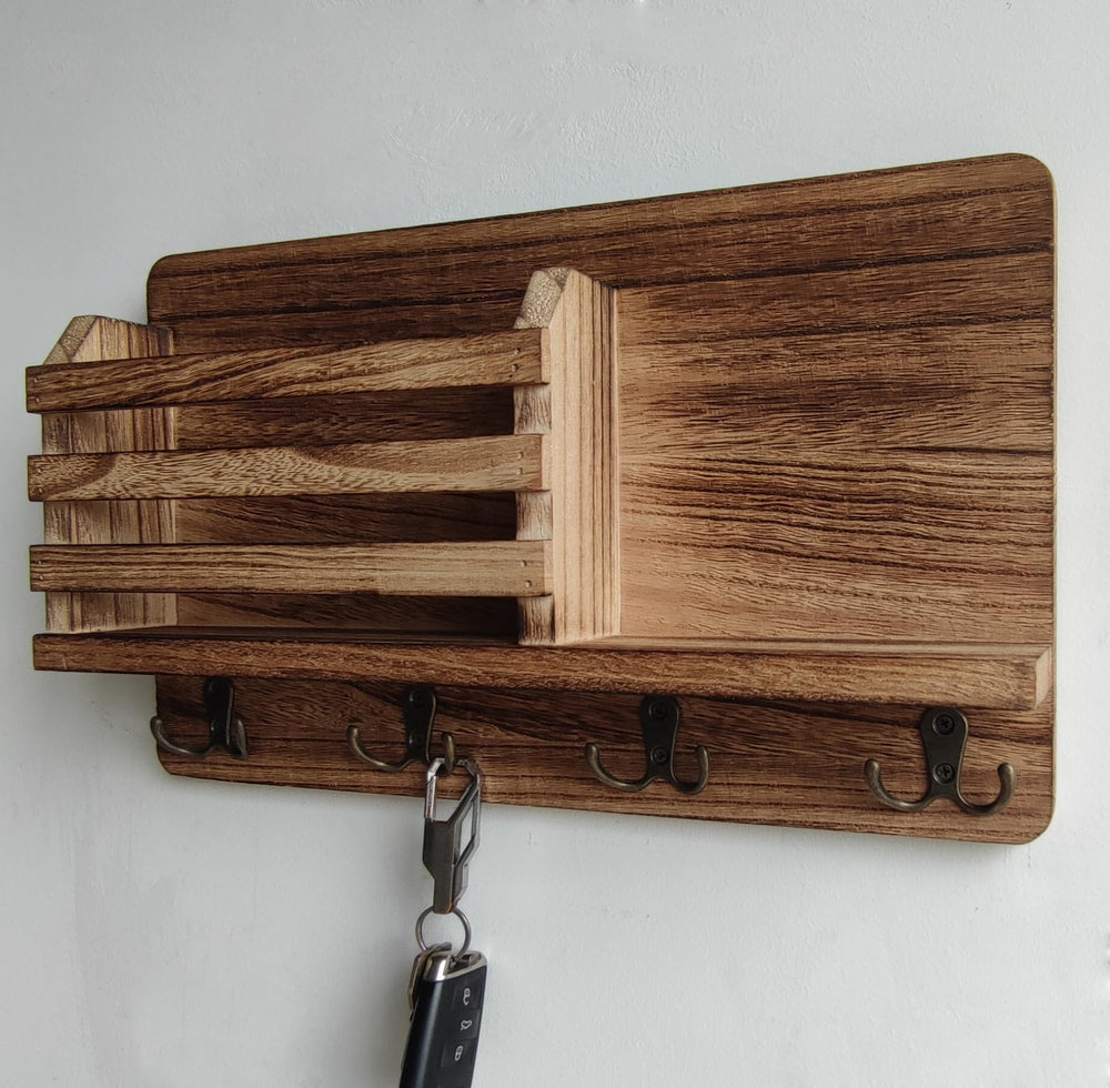 Wooden Wall Mount Key Holder - From Where - 