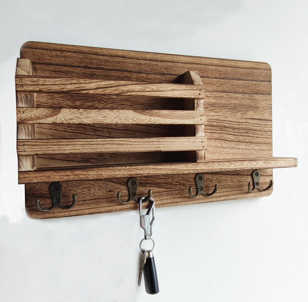 Wooden Wall Mount Key Holder - From Where - 