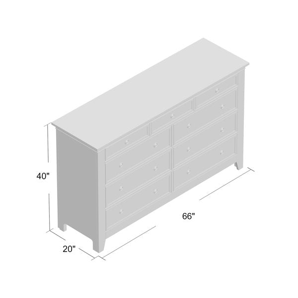 Woodside 66" 9 - Drawer Dresser - From Where - 