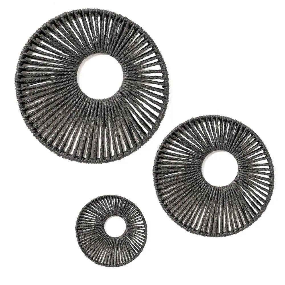 Woven Paper Rope Decor (Set of 3) - From Where - 