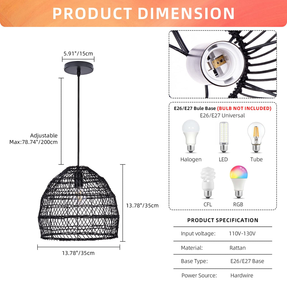 Woven Pendant Lighting Fixture - From Where - 
