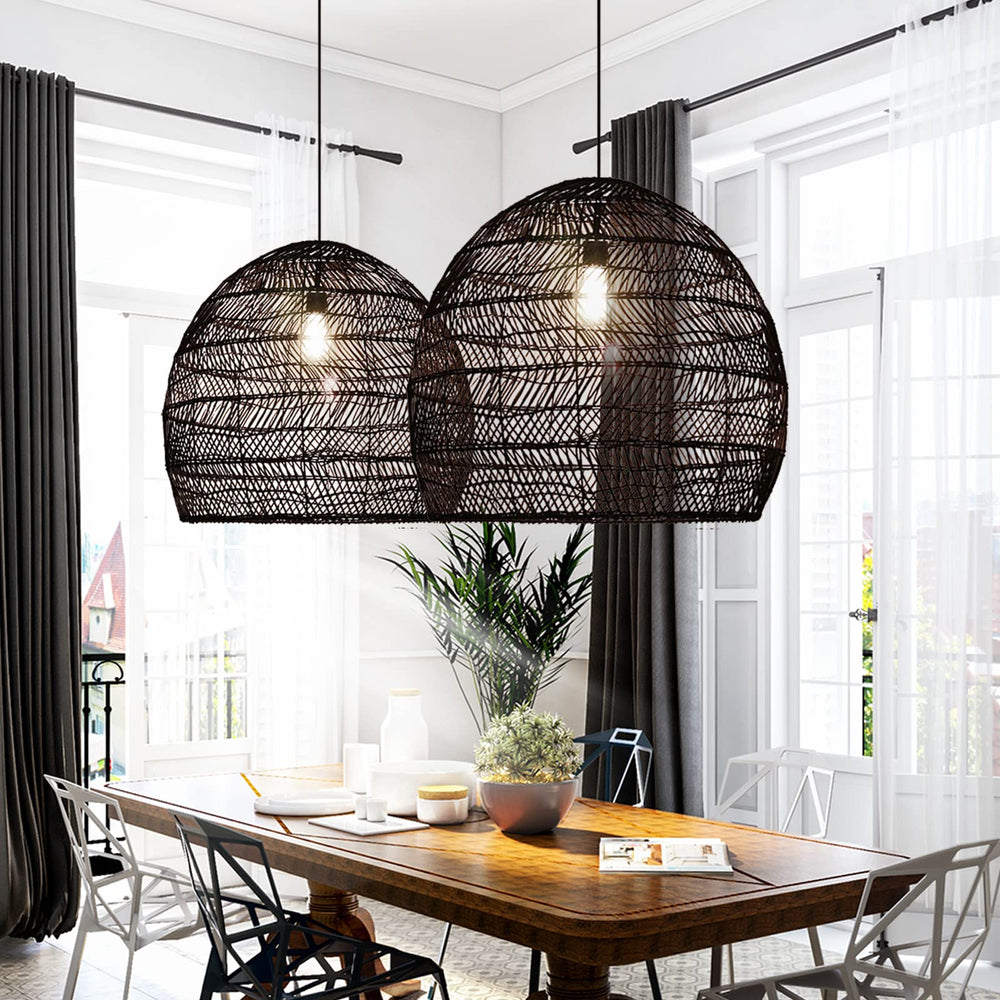 Woven Pendant Lighting Fixture - From Where - 