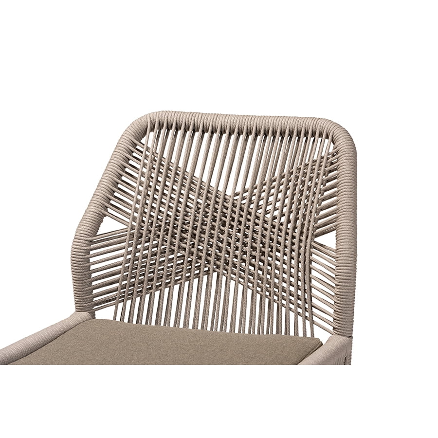Woven Rope Mahogany Dining Chair - From Where - 
