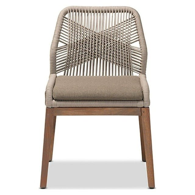 Woven Rope Mahogany Dining Chair - From Where - 