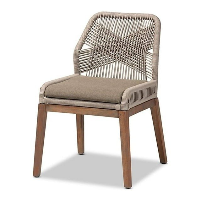 Woven Rope Mahogany Dining Chair - From Where - 