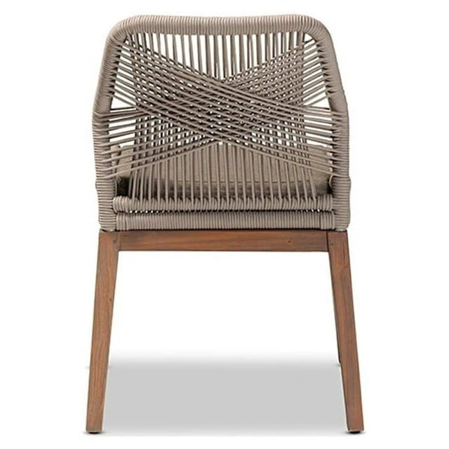 Woven Rope Mahogany Dining Chair - From Where - 