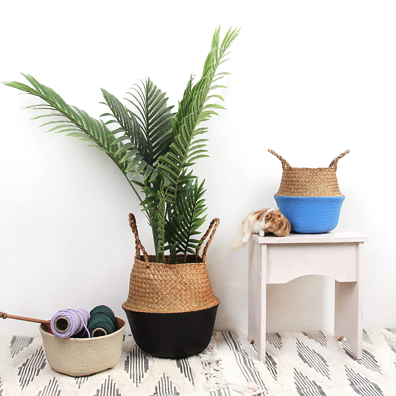 Woven Seagrass Belly Basket - From Where - 