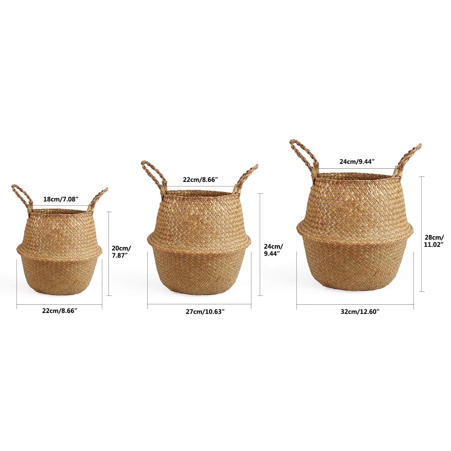 Woven Seagrass Belly Basket - From Where - 