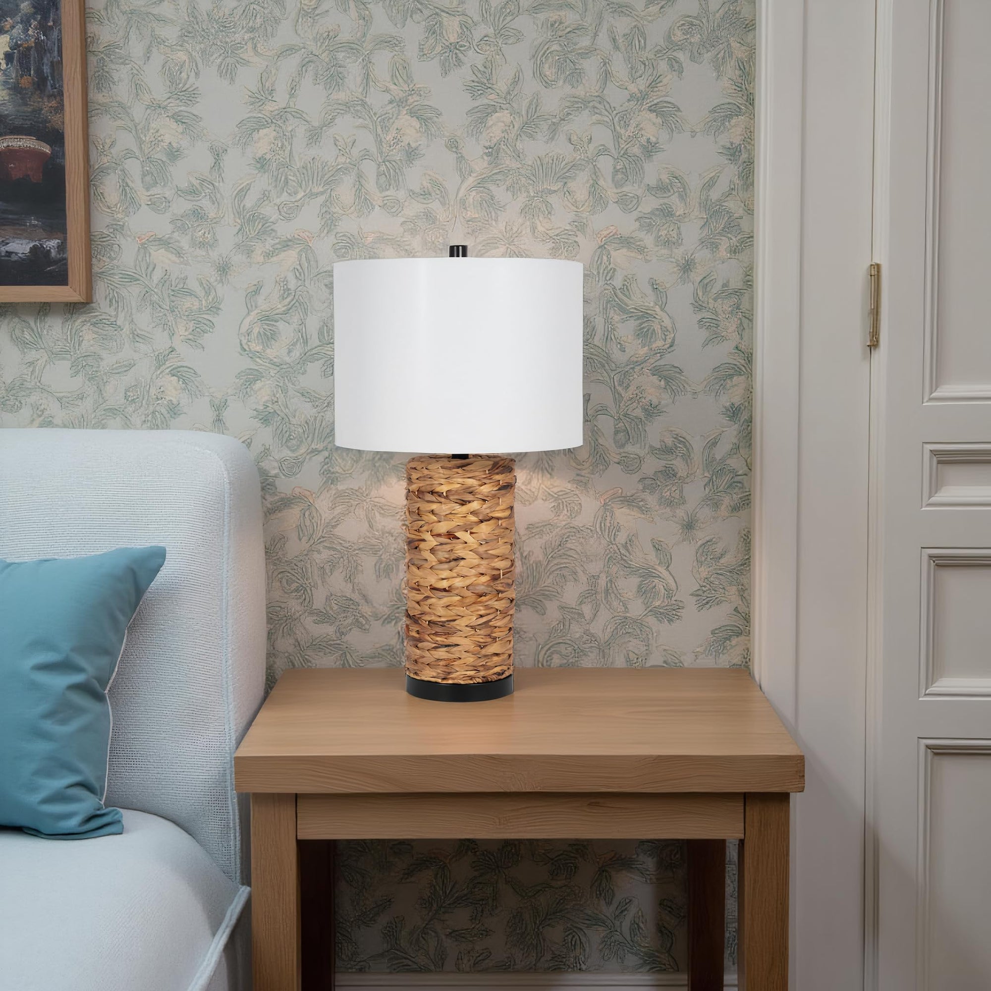 Woven Seagrass Table Lamp - From Where - 
