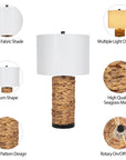Woven Seagrass Table Lamp - From Where - 