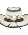 Woven Straw Cowboy Hat w/ Hat Band - From Where - 