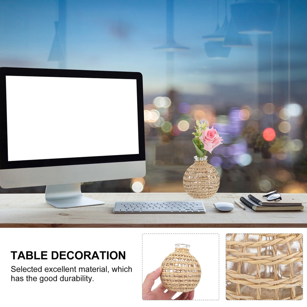 Woven Vase Flower Decor - From Where -