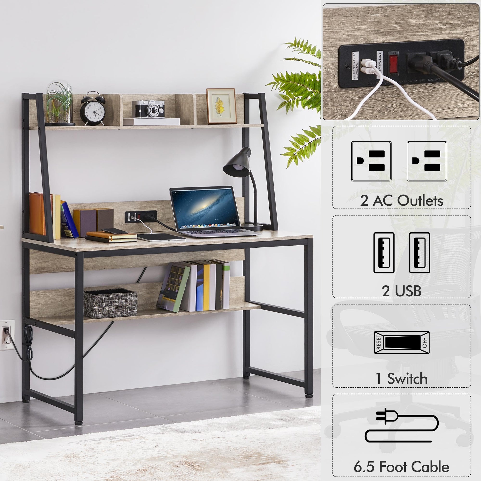 Writing Desk with Bookshelf - From Where - 