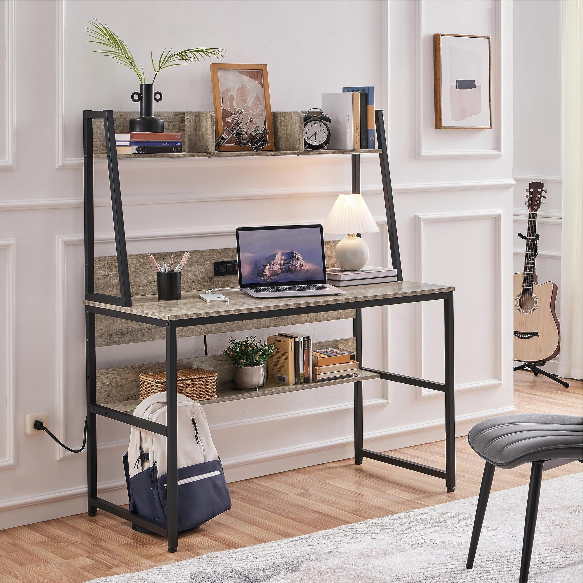 Writing Desk with Bookshelf - From Where - 