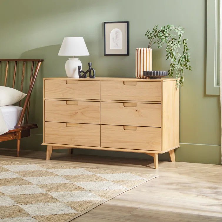 Yarber 6 Drawer Wood Double Dresser - From Where - 