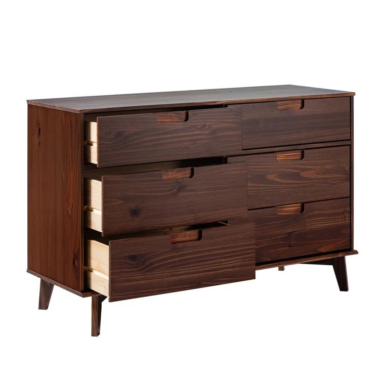 Yarber 6 Drawer Wood Double Dresser - From Where - 