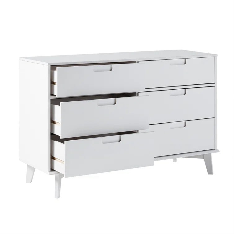 Yarber 6 Drawer Wood Double Dresser - From Where - 