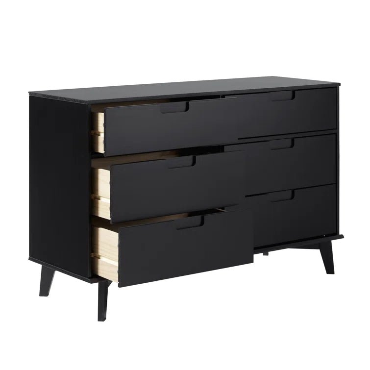 Yarber 6 Drawer Wood Double Dresser - From Where - 