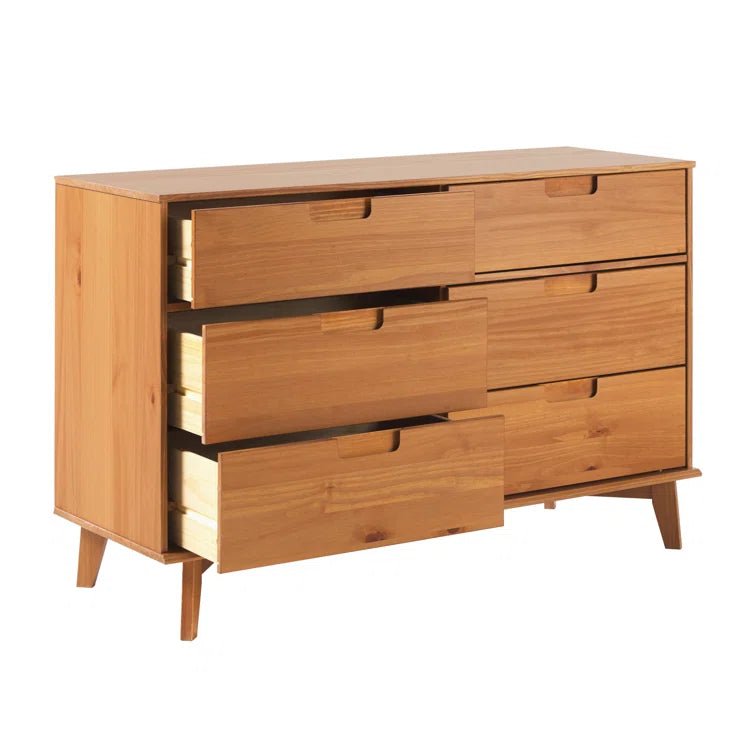 Yarber 6 Drawer Wood Double Dresser - From Where - 