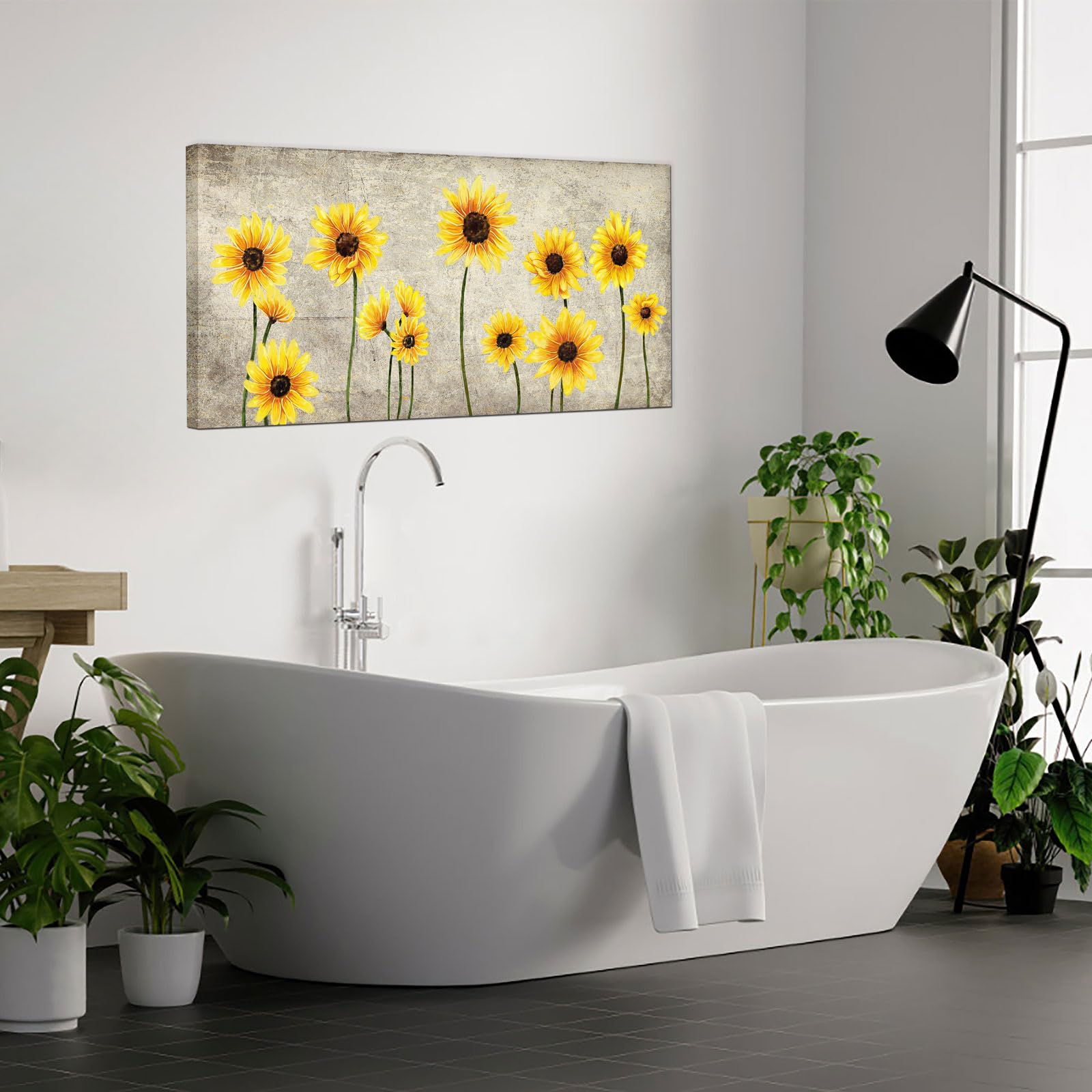Yellow Blossom Sunflower Canvas Prints - From Where - 