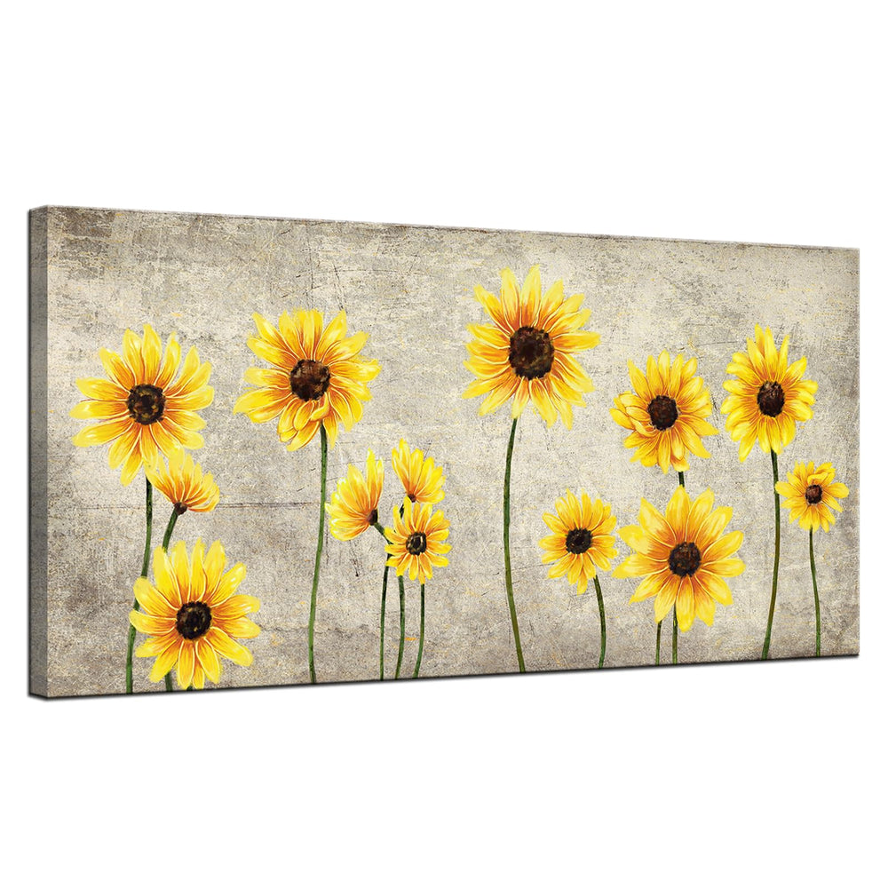 Yellow Blossom Sunflower Canvas Prints - From Where - 