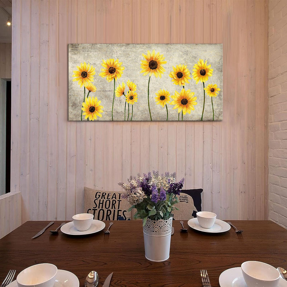 Yellow Blossom Sunflower Canvas Prints - From Where - 
