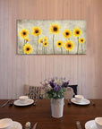 Yellow Blossom Sunflower Canvas Prints - From Where - 