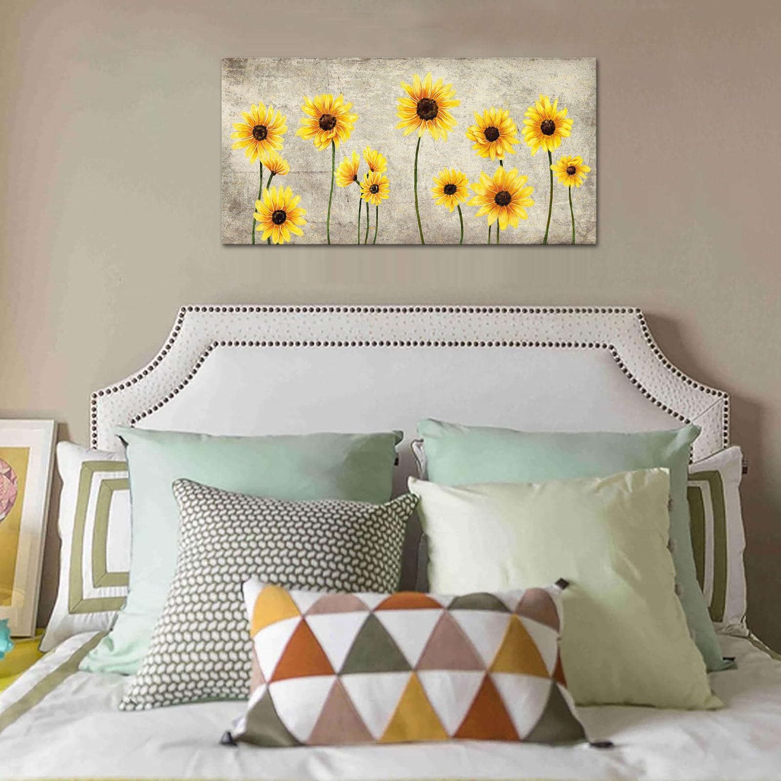 Yellow Blossom Sunflower Canvas Prints - From Where - 