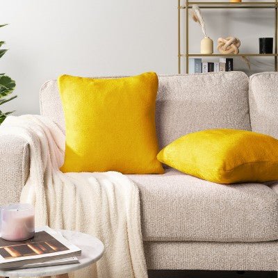 Yellow Set of 2 Throw Pillow Covers - From Where - 