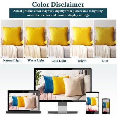 Yellow Set of 2 Throw Pillow Covers - From Where - 