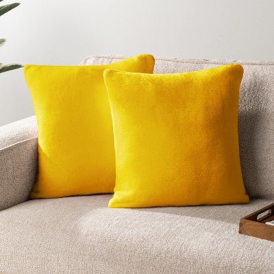 Yellow Set of 2 Throw Pillow Covers - From Where - 