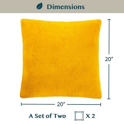 Yellow Set of 2 Throw Pillow Covers - From Where - 