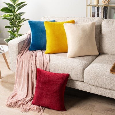Yellow Set of 2 Throw Pillow Covers - From Where - 