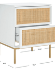 Zadie 2 Drawer Rattan Nightstand - From Where Finds - 