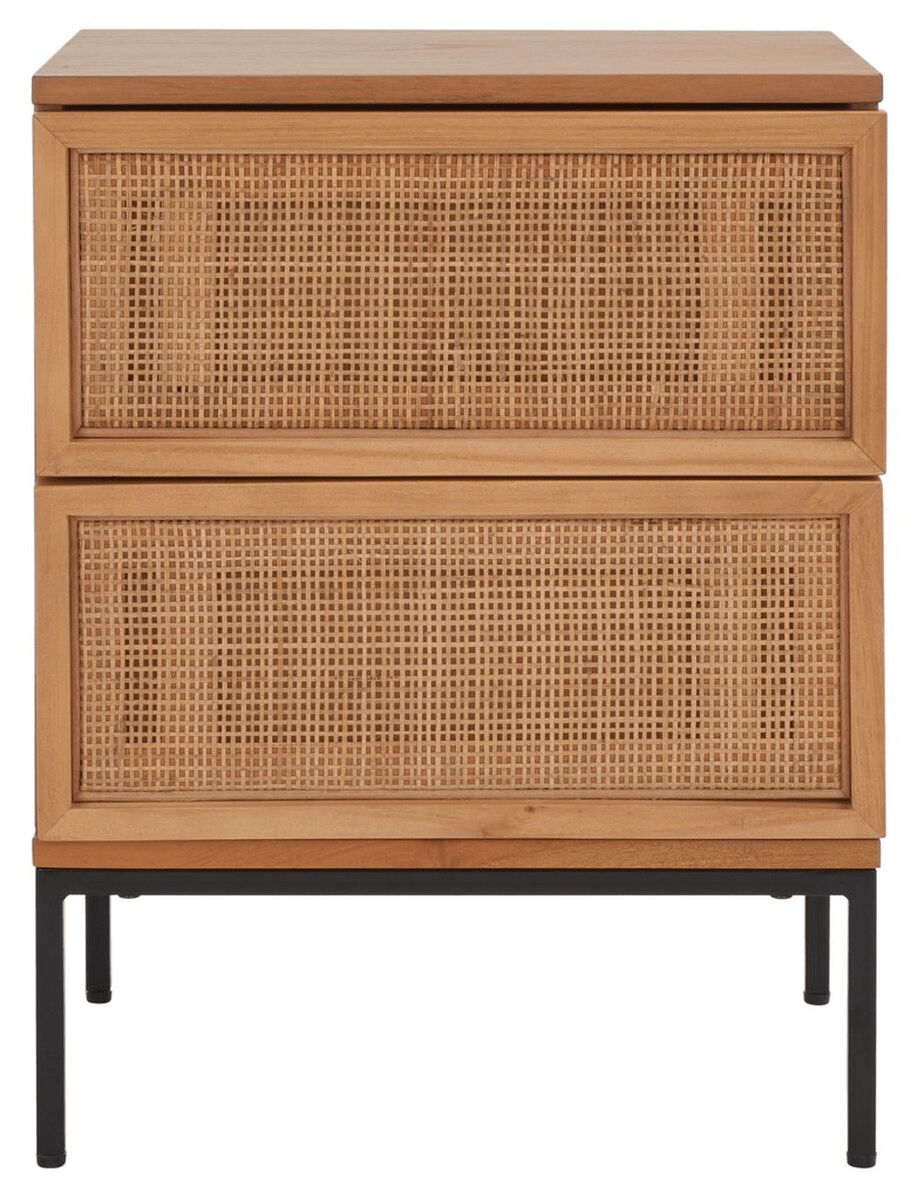 Zadie 2 Drawer Rattan Nightstand - From Where Finds - 