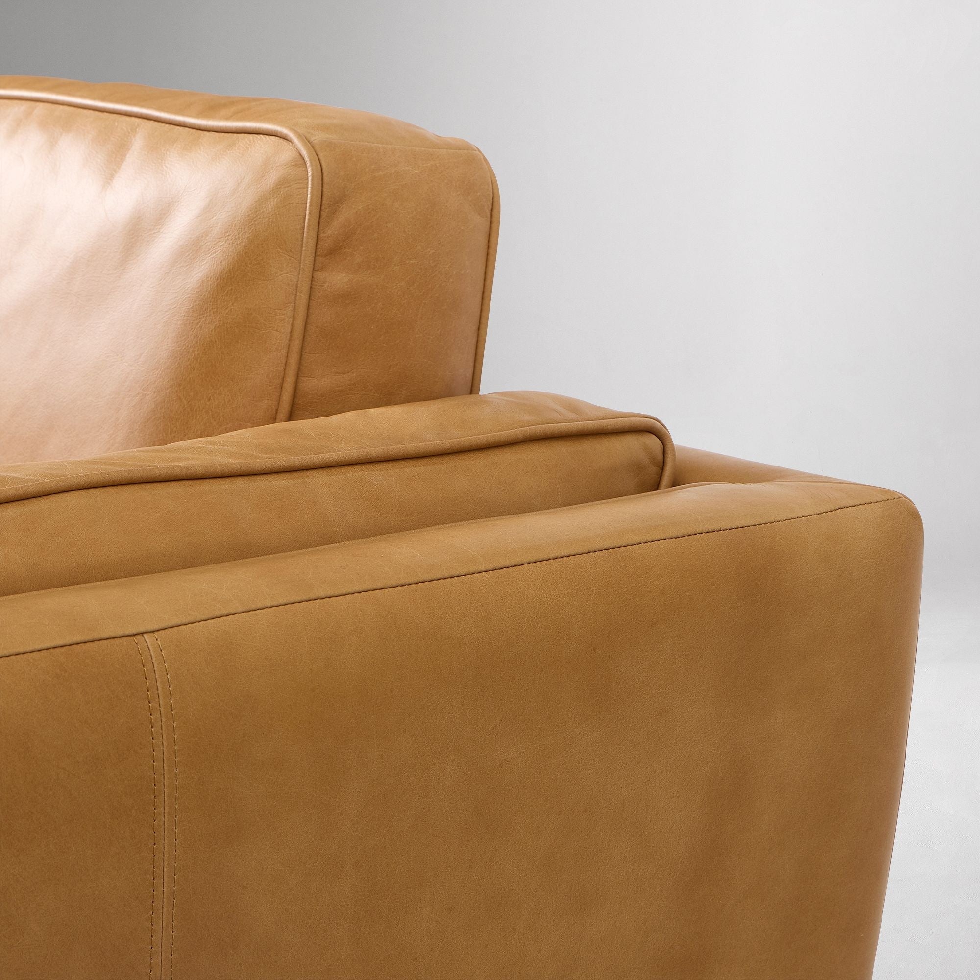 Zander Leather Sofa (90") - From Where Finds -