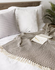 Zig Zag Throw Blanket Woven Cotton - From Where - 