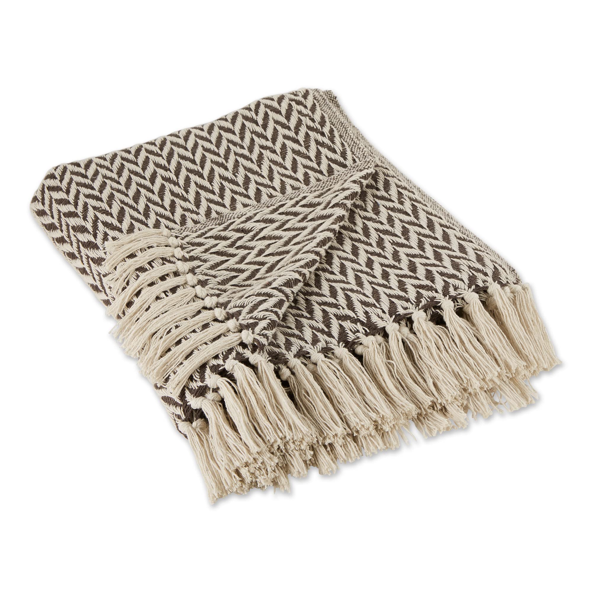 Zig Zag Throw Blanket Woven Cotton - From Where - 