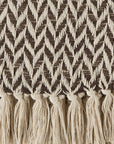 Zig Zag Throw Blanket Woven Cotton - From Where - 