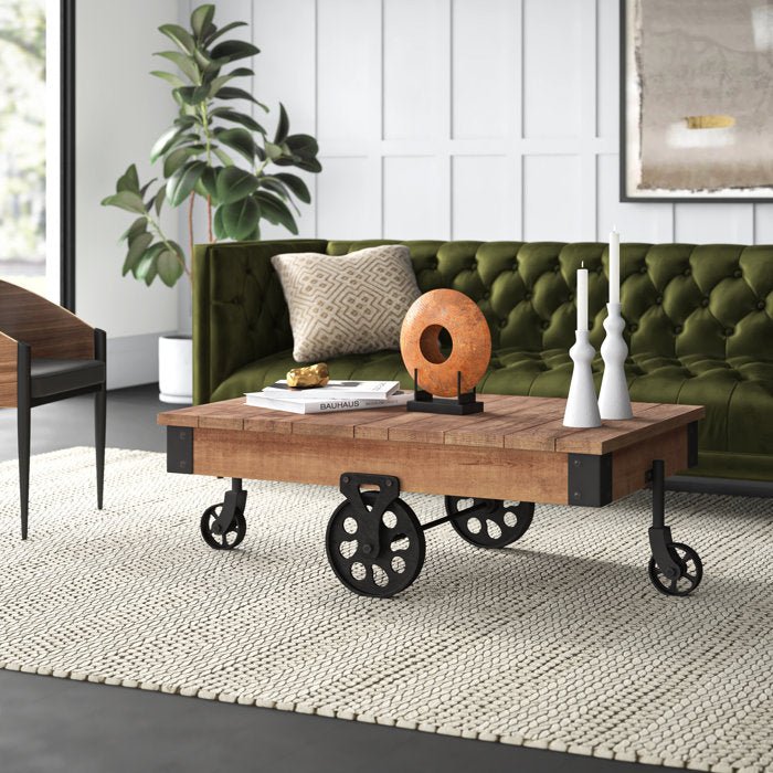 Zona Solid Wood Top Coffee Table - From Where - 