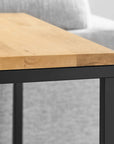 Zora Square Wood and Metal Side Table - From Where - 