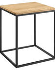 Zora Square Wood and Metal Side Table - From Where - 
