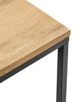 Zora Square Wood and Metal Side Table - From Where - 
