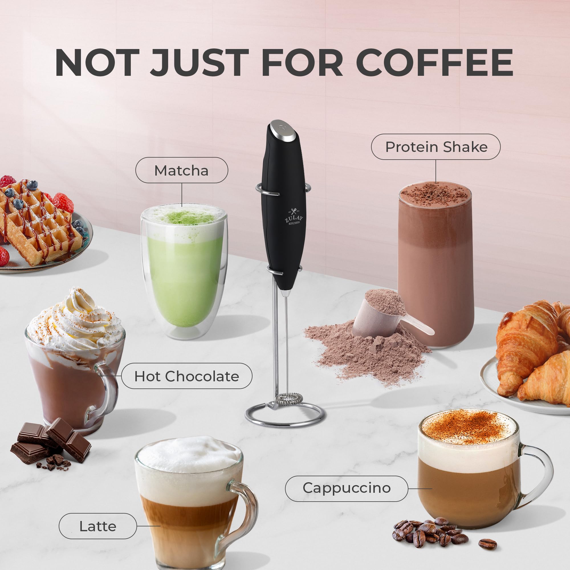 Zulay Milk Frother Wand - From Where - 