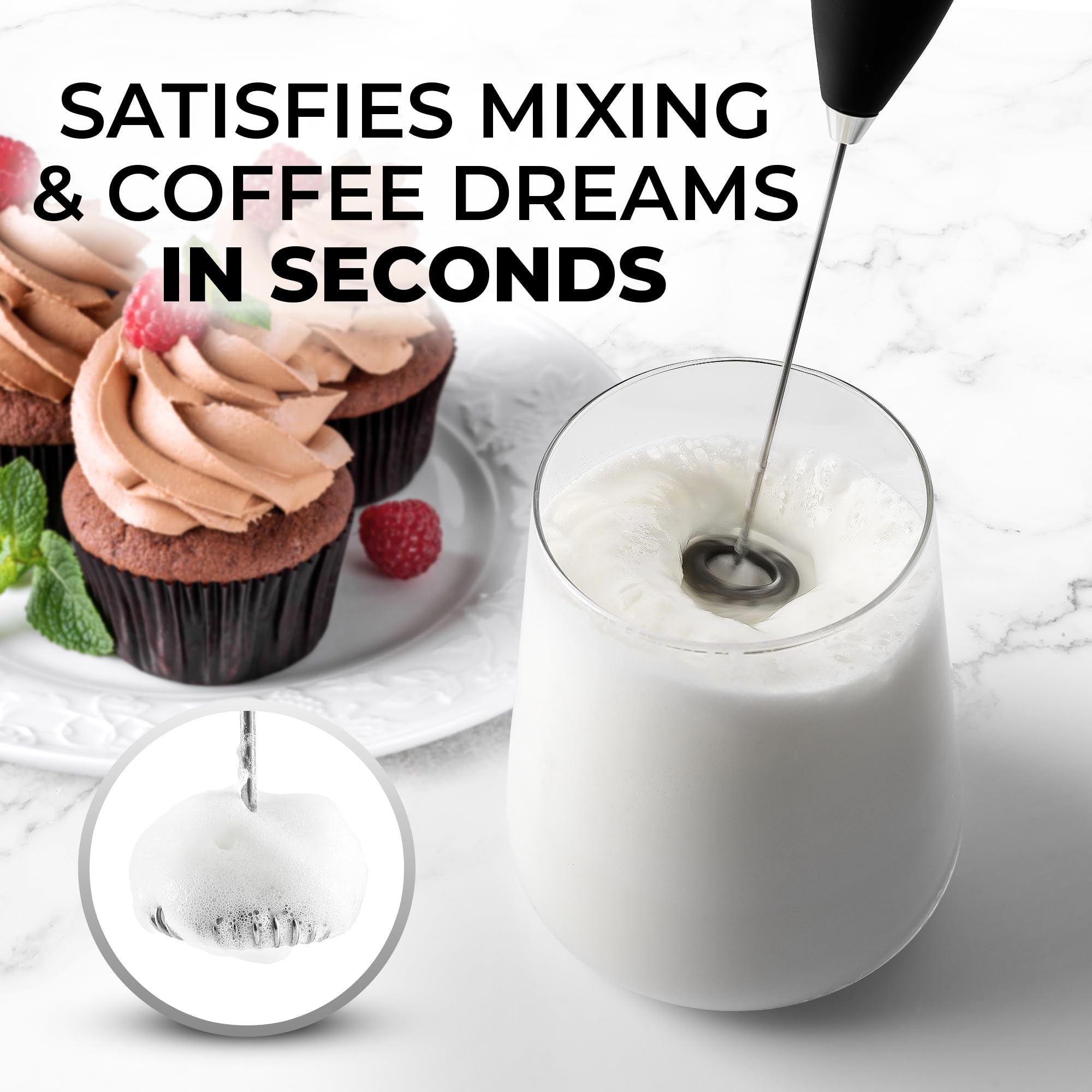 Zulay Milk Frother Wand - From Where - 